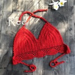 2018 9 Colors Handmade Crochet Bikini Cotton Top bikinis Knitted Swimsuit Swimwear Women Bikinis Brazilian Beach Cover Up 